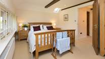 This is one of the two wonderfully sized bedrooms upstairs.