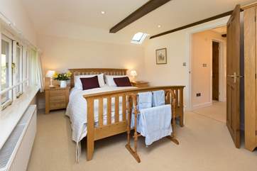 This is one of the two wonderfully sized bedrooms upstairs.