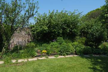 You can always find a sunny spot in this garden.