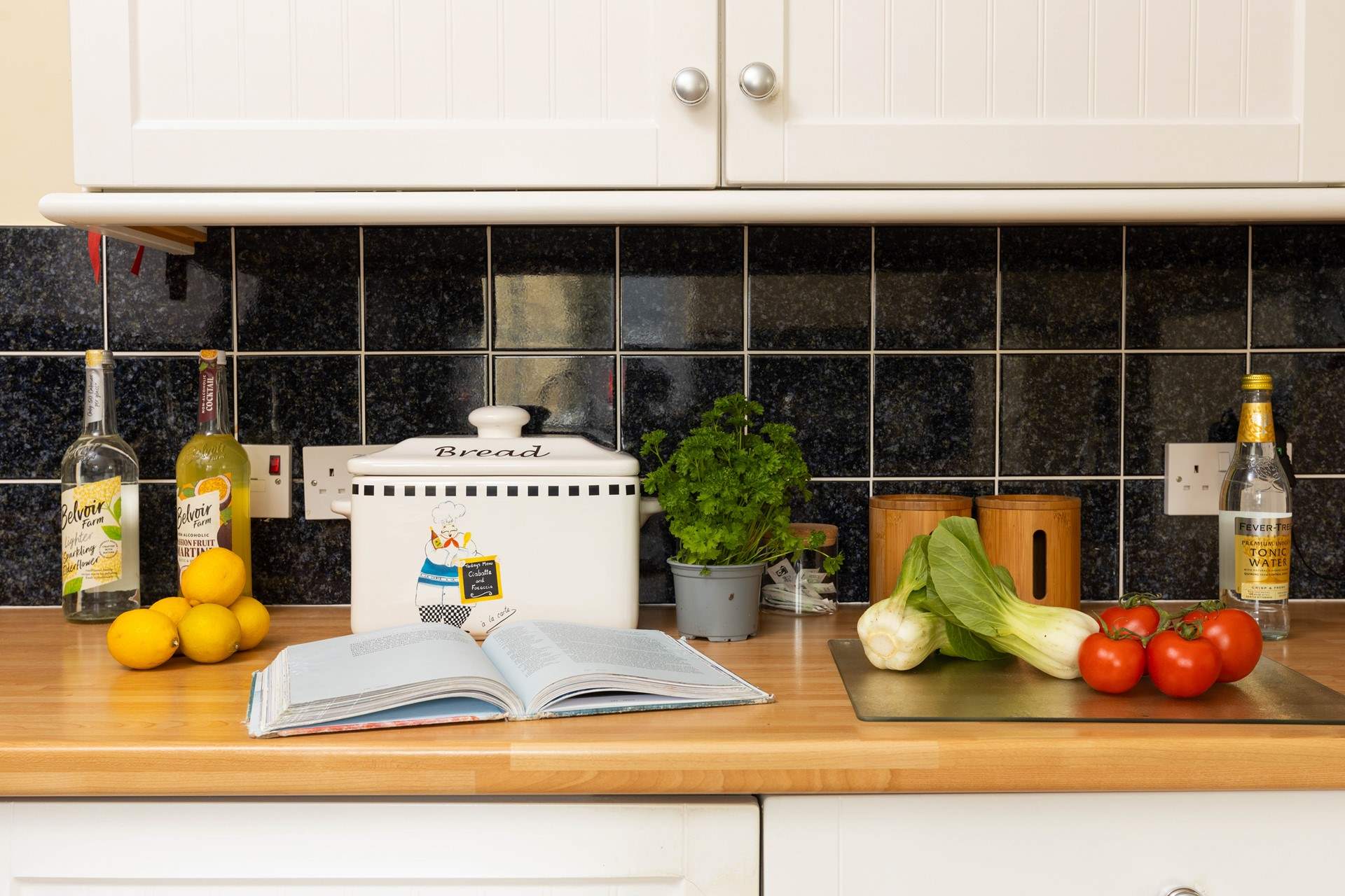 Cook up a family feast in the well equipped kitchen.