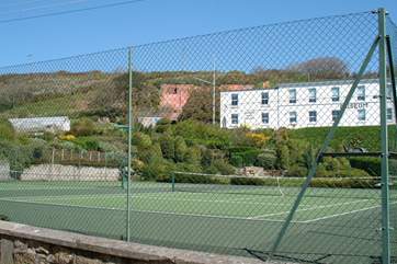 The tennis courts just across the road from Zodiac House.