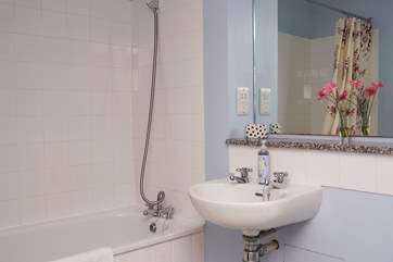 The bathroom.