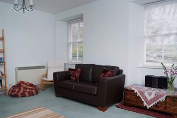The living-room is spacious and bright.