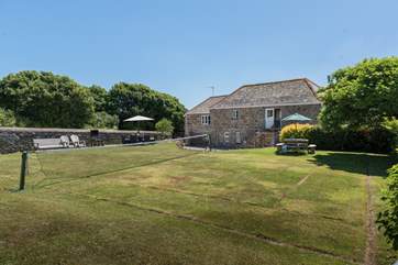 The tennis court is available Easter to October. The rattan furniture is removed from the end of Oct to end of Mar. (The wooden garden furniture is available all year round).