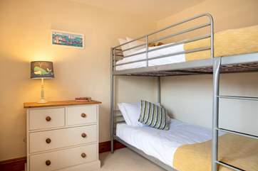 The bunk room is very sweet with teddies to keep you company (Bedroom 3).