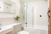 The stylish bathroom on the first floor is next door to bedroom 1.