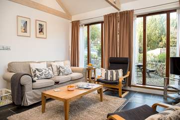 The living-area is a lovely space to sit back and relax.