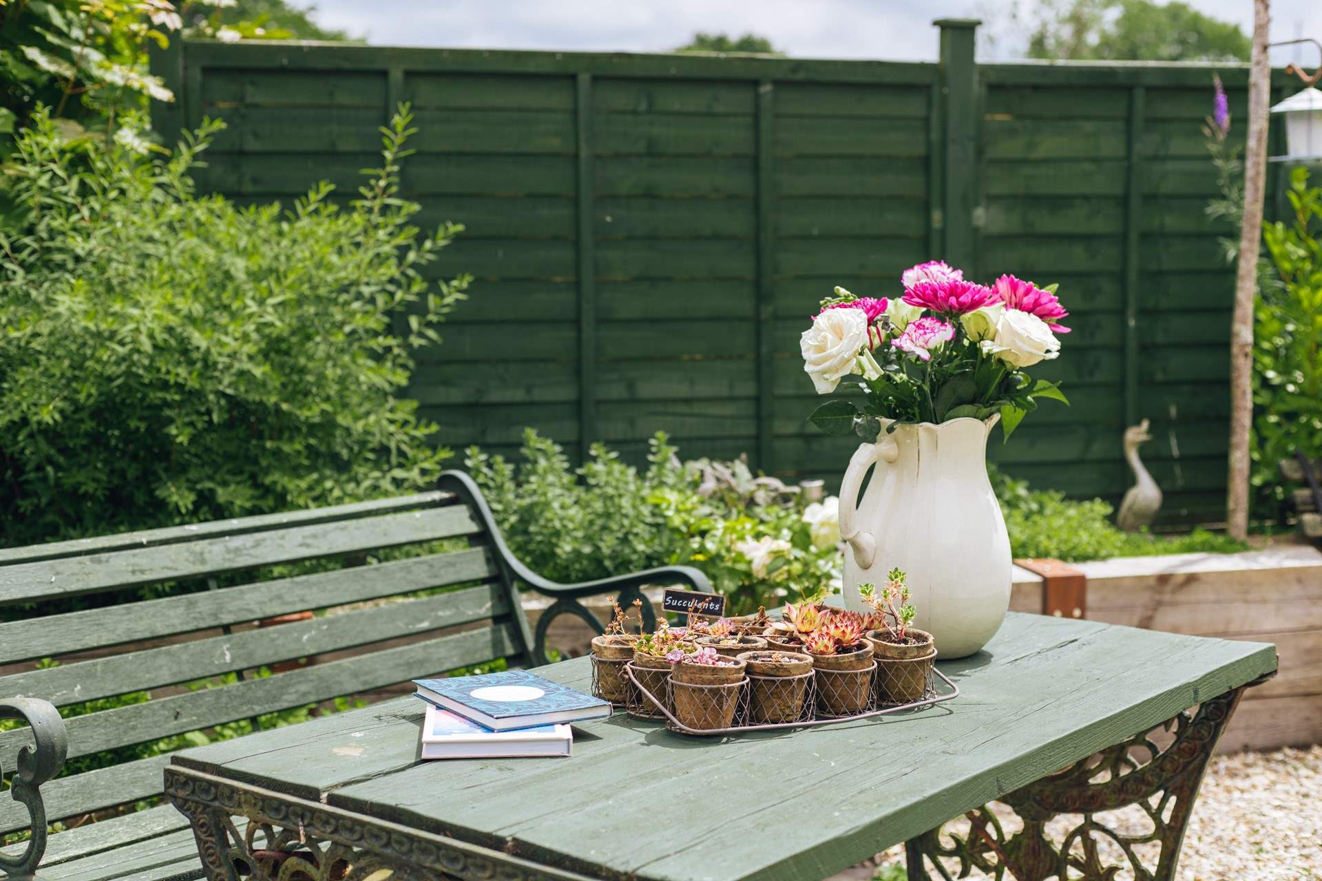 Sit back and take in the lovely countryside setting.