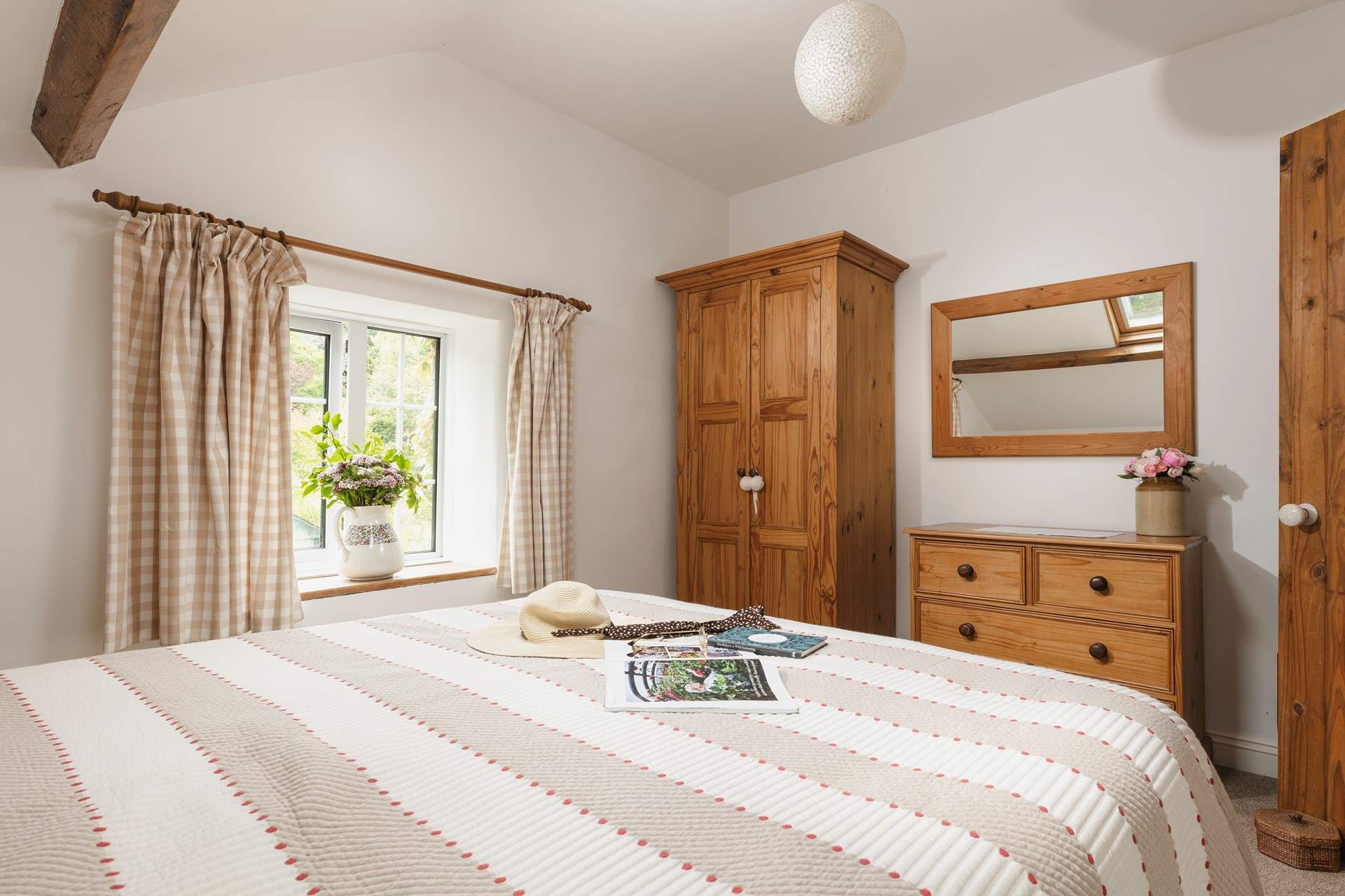 Bedroom 1 has a comfy king-size bed.