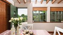 The stable door leads out to your patio area.