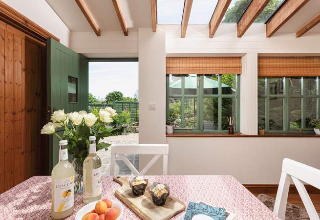 The stable door leads out to your patio area.