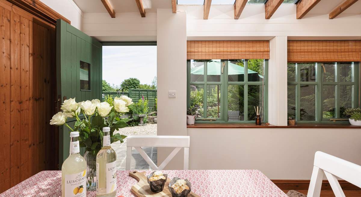 The stable door leads out to your patio area.