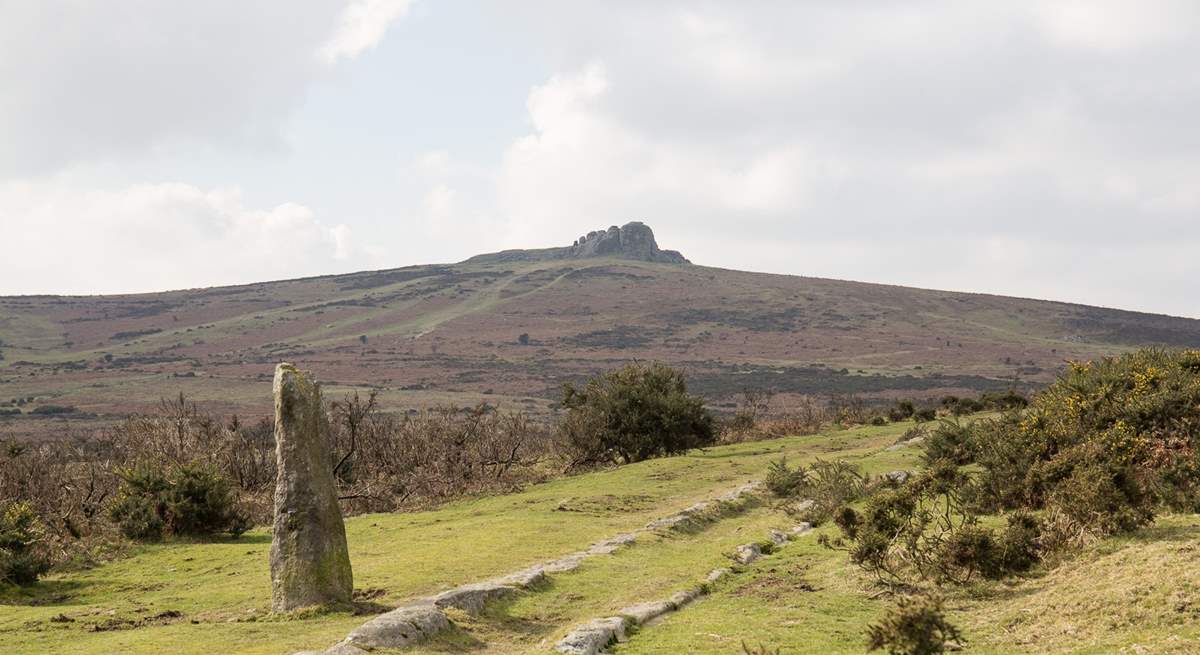 The stunning landscape of Dartmoor with Haytor in the distance.