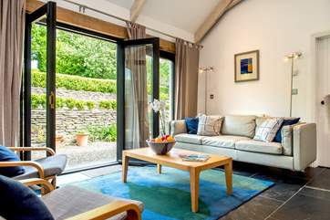 The open plan living-room.