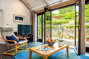 The patio doors lead straight out to the sun drenched patio.