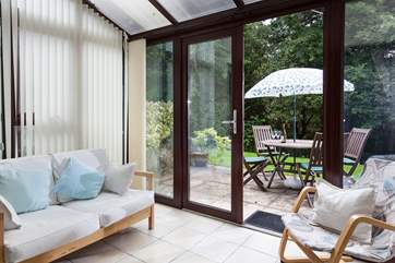The conservatory is the perfect spot to read a book.