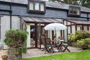 Woodland View is part of a small terrace of cottages.