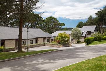 Woodland View is in the middle of the row of properties.