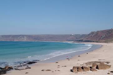 Sennen Cove is a short drive away.