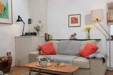 Relax on the sofa after a busy day exploring.