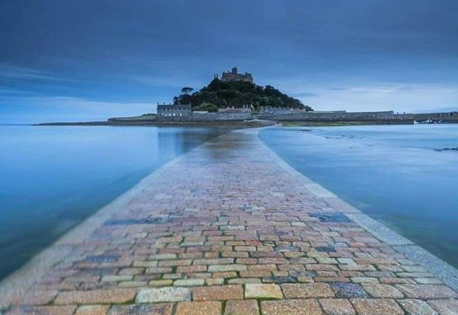 Magical St Michael's Mount is a short drive away where you can walk along the causeway at low tide and catch the ferryboat when the tide is high.