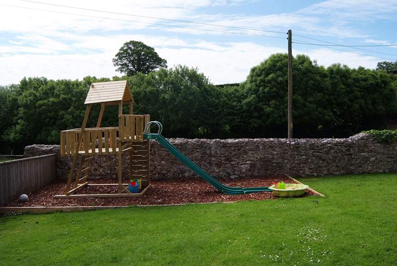 There is a fabulous play-area for children in the garden - as well as the shared games-room.