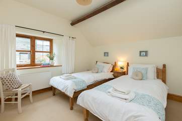 This is the first floor twin bedroom.