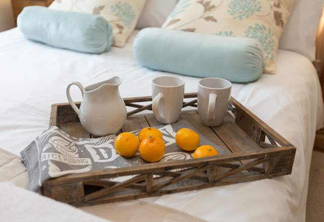 Enjoy your holiday and start the day with breakfast in bed.