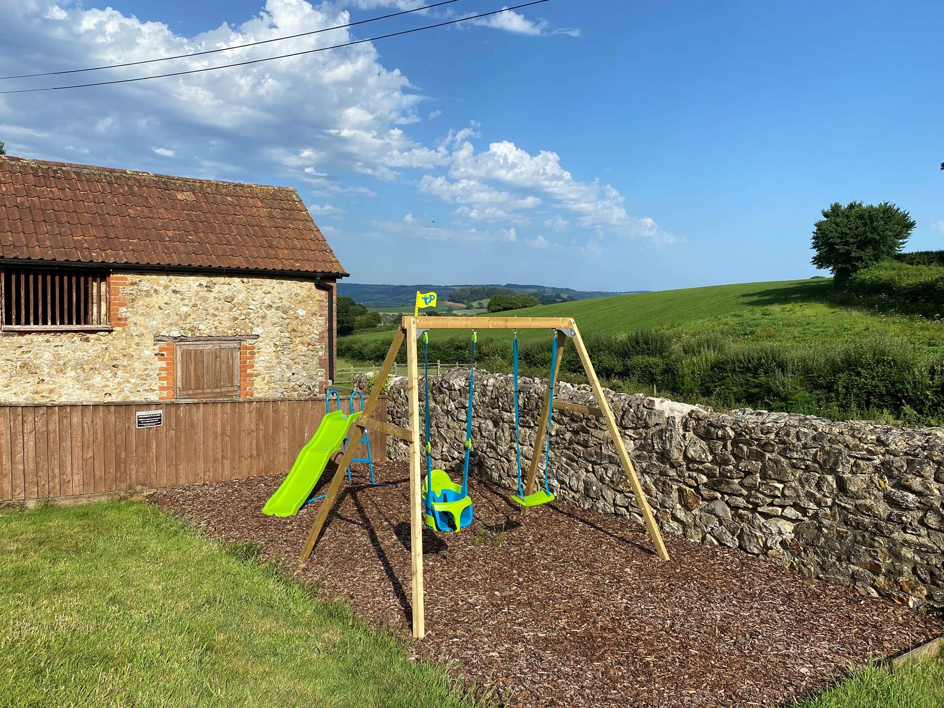 There is a play-area for children in the garden - as well as the shared games-room. 