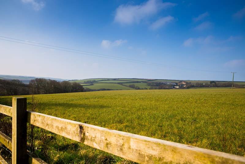 The wonderful views. You are surrounded by beautiful countryside and the sea can be seen in the distance.