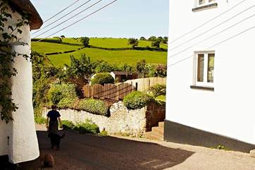 The lane leading to the cottage.