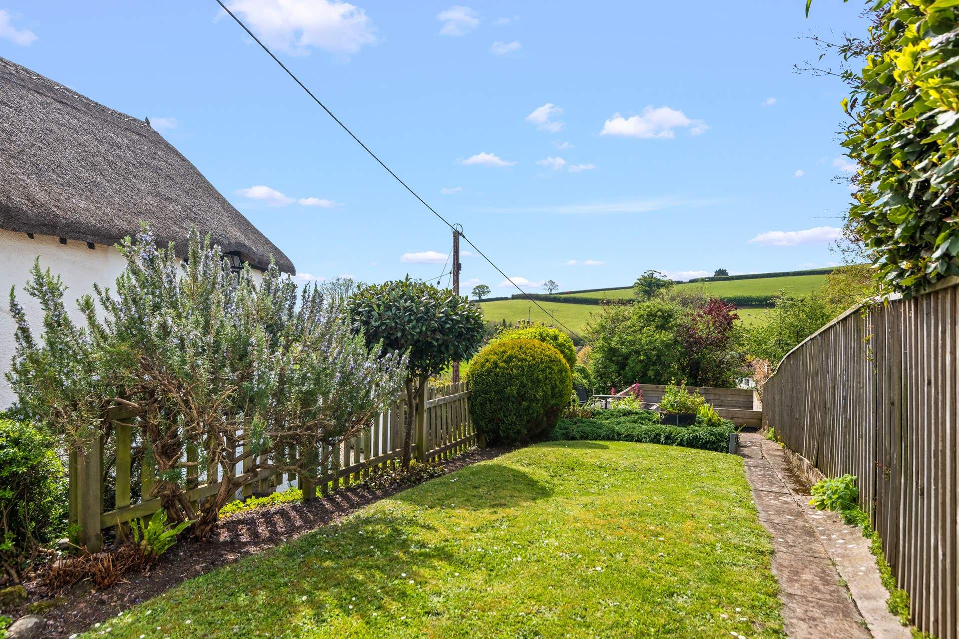 Such a lovely garden to relax in with the patio area at the end of the garden.