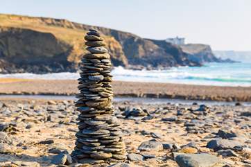 Whether you like to build sandcastles or pebble towers, this beach has both!