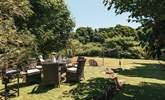 The garden is a short walk across the courtyard and has space to play and space to dine outside. (Garden furniture is available Easter to October). - Thumbnail Image