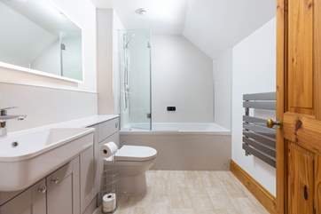 Take a long soak in the family bathroom which is on the first floor.