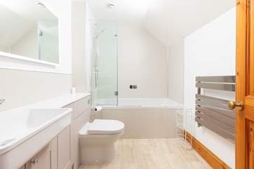 Take a long soak in the family bathroom which is on the first floor.