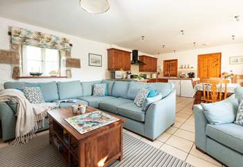 The open plan living space is very sociable for your holiday.