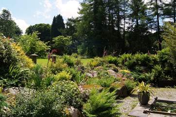 The sheltered lower patio.