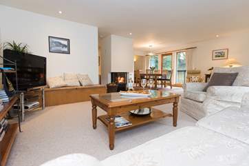 The wonderfully spacious open plan living-room.