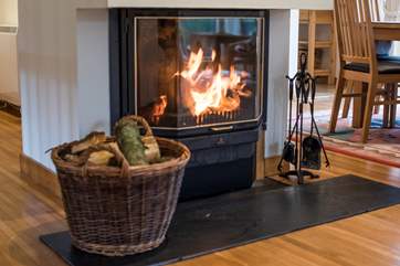 The clear view wood-burner is a delight.