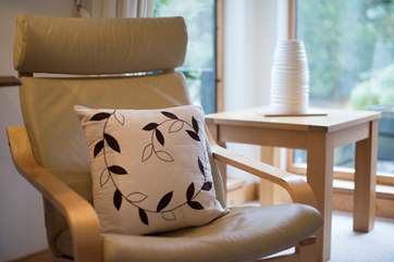 Comfy chairs and cushions.