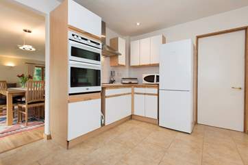 Looking towards the dining-area from the kitchen.