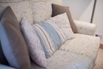 Cushions for comfort.