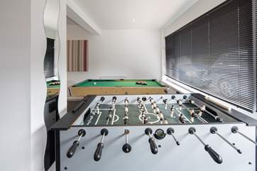 Table football and pool available.