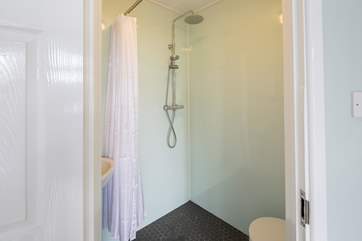 En suite to bedroom 3 has this fabulous walk in shower.