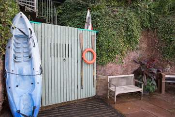 Please take care on the spiral staircase leading to this fabulous little escape.