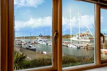 The view can even be enjoyed from the kitchen.