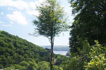 The view towards Dartmouth from the end terrace.