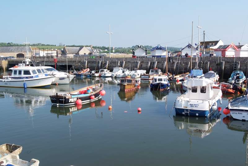 West Bay has the nearest beach to Barbridge Cottage - this is the pretty harbour there.