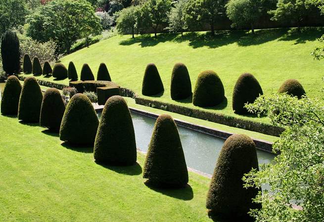 These are the stunning gardens at Mapperton House near Beaminster, filming location for Far from the Madding Crowd.